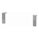 Duravit Sockelfuß 15,2x4,4x1cm, aluminium matt, 2 Stück-3