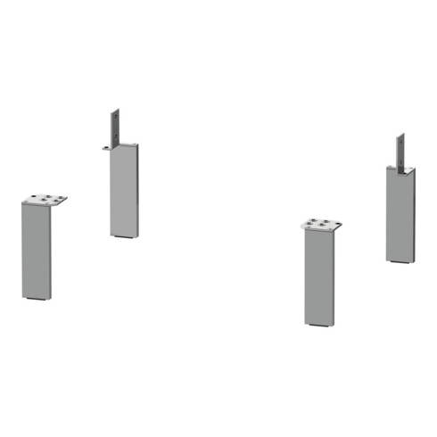 Duravit Sockelfuß 15,2x4,4x1cm, aluminium matt, 4 Stück