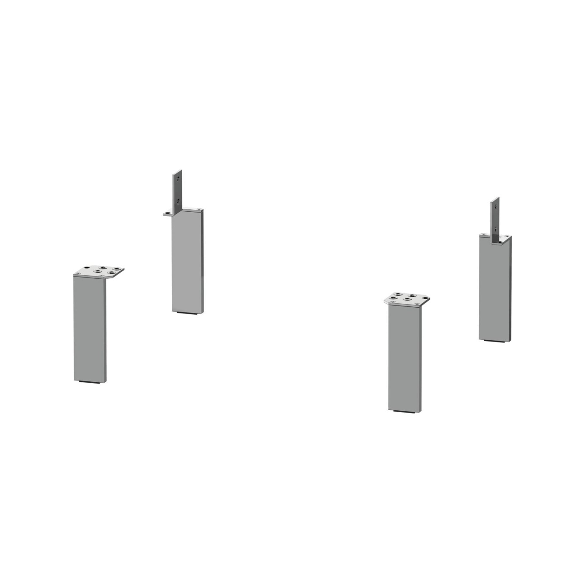 Duravit Sockelfuß 15,2x4,4x1cm, aluminium matt, 4 Stück