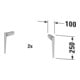 Duravit Sockelfuß Sivida 2 F., boden, f Waschtischunterschrank, chrom-4