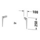 Duravit Sockelfuß Sivida 2 F., boden, f Waschtischunterschrank, sw-2