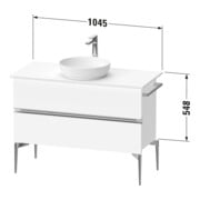 Duravit Sous-meuble console au sol Sivida 104,5x54,8x47,5 cm, E Marbre, 2 tiroirs, G c-3
