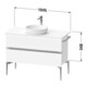 Duravit Sous-meuble console au sol Sivida 104,5x54,8x47,5 cm, E Marm, 2 SBK, Couleur noire