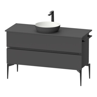 Duravit Sous-meuble console au sol Sivida 124,5x54,8x47,5 cm, gris m, 2 SBK, Gr. sw