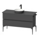 Duravit Sous-meuble console au sol Sivida 124,5x54,8x47,5 cm, gris m, 2 SBK, Gr. sw-1