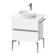 Duravit Sous-meuble console au sol Sivida 64,5x54,8x47,5cm, blanc mat, 2 tiroirs, grand chr-1