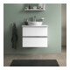 Duravit Sous-meuble console au sol Sivida 64,5x54,8x47,5cm, blanc mat, 2 tiroirs, grand chr