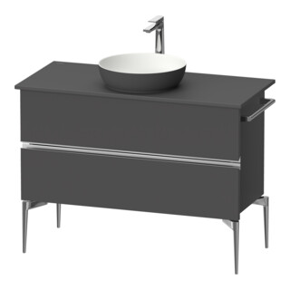 Duravit Sous-meuble console de lavabo au sol Sivida 104,5x54,8x47,5 cm, gris, 2 tiroirs, G c