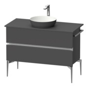 Duravit Sous-meuble console de lavabo au sol Sivida 104,5x54,8x47,5 cm, gris, 2 tiroirs, G c