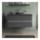 Duravit Sous-meuble console de lavabo au sol Sivida 104,5x54,8x47,5 cm, gris, 2 tiroirs, G c-5