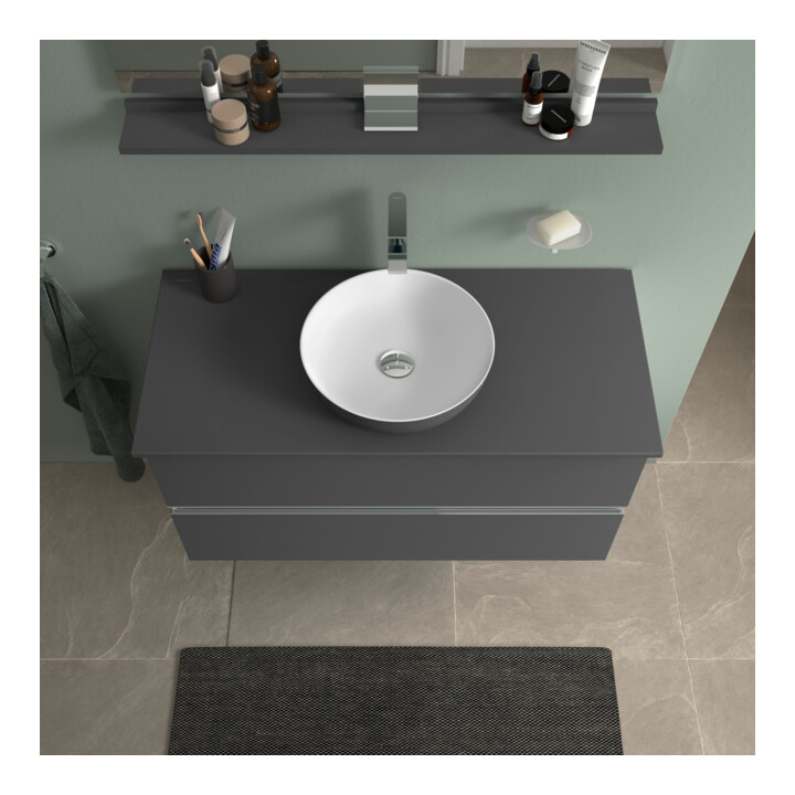 Duravit Sous-meuble console de lavabo au sol Sivida 104,5x54,8x47,5 cm, gris, 2 tiroirs, G c