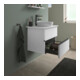 Duravit Sous-meuble console de lavabo au sol Sivida 64,5x54,8x47,5 cm, blanc mat, 2 tiroirs, taille S
