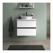 Duravit Sous-meuble console de lavabo au sol Sivida 64,5x54,8x47,5 cm, blanc mat, 2 tiroirs, taille S-2