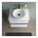 Duravit Sous-meuble console de lavabo au sol Sivida 64,5x54,8x47,5 cm, blanc mat, 2 tiroirs, taille S