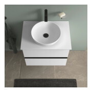 Duravit Sous-meuble console de lavabo au sol Sivida 64,5x54,8x47,5 cm, blanc mat, 2 tiroirs, taille S-5
