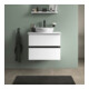 Duravit Sous-meuble console de lavabo au sol Sivida 64,5x54,8x47,5 cm, blanc mat, 2 tiroirs, taille S