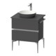 Duravit Sous-meuble console de lavabo au sol Sivida 64,5x54,8x47,5 cm, gris, 2 tiroirs, G chr-1