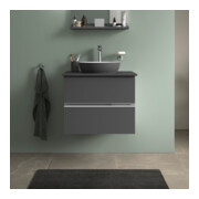 Duravit Sous-meuble console de lavabo au sol Sivida 64,5x54,8x47,5 cm, gris, 2 tiroirs, G chr-2