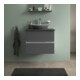 Duravit Sous-meuble console de lavabo au sol Sivida 64,5x54,8x47,5 cm, gris, 2 tiroirs, G chr-4
