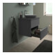 Duravit Sous-meuble console de lavabo au sol Sivida 64,5x54,8x47,5 cm, gris, 2 tiroirs, G chr