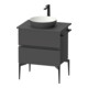 Duravit Sous-meuble console de lavabo au sol Sivida 64,5x54,8x47,5 cm, gris m, 2 SBK, Gr. sw-1