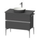 Duravit Sous-meuble console de lavabo au sol Sivida 84,5x54,8x47,5 cm, gris, 2 tiroirs, G chr-1