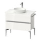 Duravit Sous-meuble console de lavabo au sol Sivida 84,5x54,8x47,5cm, blanc, 2 tiroirs, chromé