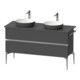 Duravit Sous-meuble console de lavabo au sol Sivida gris m, 131,5x54,8x47,5cm, 2 SBK, Gr. chr-1