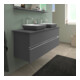 Duravit Sous-meuble console de lavabo au sol Sivida gris m, 131,5x54,8x47,5cm, 2 SBK, Gr. chr