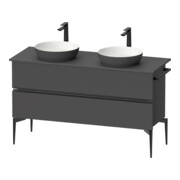 Duravit Sous-meuble console de lavabo au sol Sivida gris m, 131,5x54,8x47,5cm, 2 SBK, Gr. sw-1