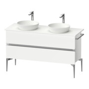 Duravit Sous-meuble console de lavabo au sol Sivida w m, 131,5x54,8x47,5 cm, 2 SBK, chromé