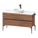 Duravit Sous-meuble console lavabo au sol Sivida 124,5x54,8x47,5cm, N N, 2 tiroirs, Gr. noir-1