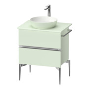 Duravit Sous-meuble console lavabo au sol Sivida 64,5x54,8x47,5cm, vert m, 2 tiroirs, G c-1