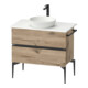 Duravit Sous-meuble console lavabo au sol Sivida 84,5x54,8x47,5 cm, E Marm, 2 SBK, Couleur noire