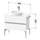Duravit Sous-meuble console lavabo au sol Sivida 84,5x54,8x47,5 cm, E Marm, 2 SBK, Couleur noire