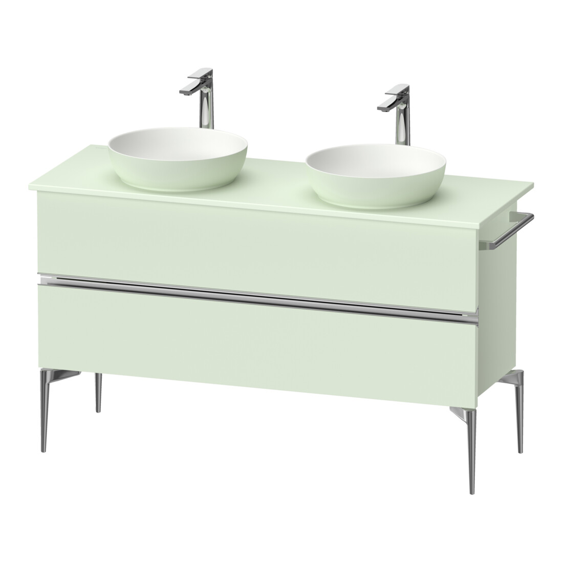 Duravit Sous-meuble console lavabo au sol Sivida vert m, 131,5x54,8x47,5 cm, 2 SBK, G chr