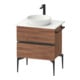 Duravit Sous-meuble console posé au sol Sivida 64,5x54,8x47,5cm, 2 tiroirs, noir mat