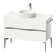 Duravit Sous-meuble console Sivida 104,5x54,8x47,5 cm, blanc mat, 2 tiroirs, chrome G-1