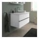 Duravit Sous-meuble console Sivida 104,5x54,8x47,5 cm, blanc mat, 2 tiroirs, chrome G