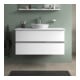 Duravit Sous-meuble console Sivida 104,5x54,8x47,5 cm, blanc mat, 2 tiroirs, chrome G