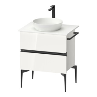 Duravit Sous-meuble console Sivida 64,5x54,8x47,5 cm, blanc, 2 tiroirs, taille S