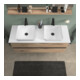Duravit Sous-meuble console Sivida E Ma., 131,5x54,8x47,5 cm, 2 tiroirs, noir mat