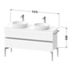 Duravit Sous-meuble console Sivida E Ma., 131,5x54,8x47,5 cm, 2 tiroirs, noir mat