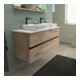 Duravit Sous-meuble console Sivida E Ma., 131,5x54,8x47,5 cm, 2 tiroirs, noir mat