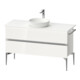 Duravit Sous-meuble console sur pied Sivida 124,5x54,8x47,5 cm, blanc, 2 tiroirs, chrome G-1