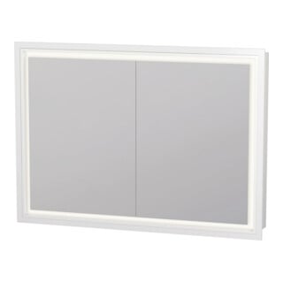 Duravit Spanplattenschraube mit Türanschlag L-Cube LED, 100x70x15,5cm, graphit matt
