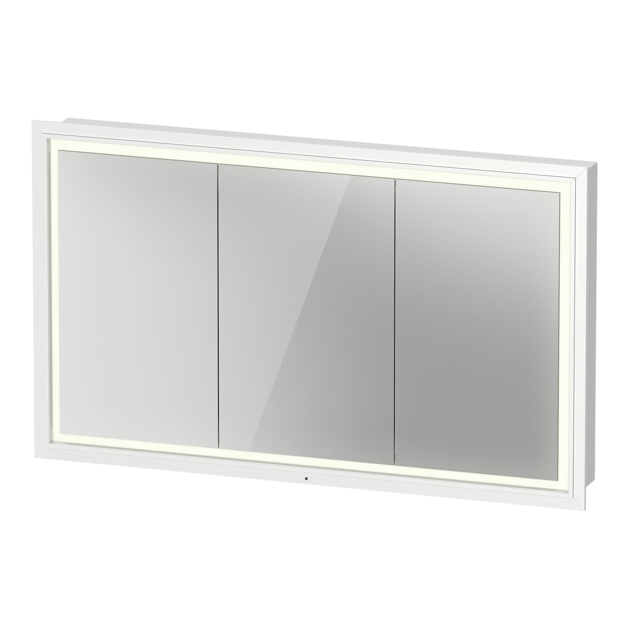 Duravit Spanplattenschraube mit Türanschlag L-Cube LED, 120x70x15,5cm, weiß matt