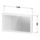 Duravit Spanplattenschraube mit Türanschlag L-Cube LED, 120x70x15,5cm, weiß matt-3