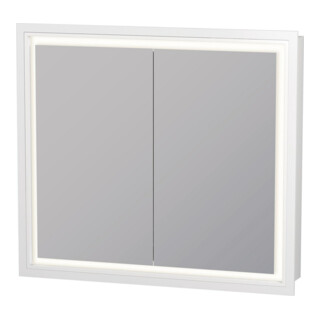 Duravit Spanplattenschraube mit Türanschlag L-Cube LED, 80x70x15,5cm, graphit matt