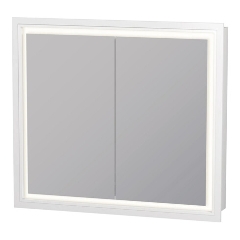 Duravit Spanplattenschraube mit Türanschlag L-Cube LED, 80x70x15,5cm, graphit matt